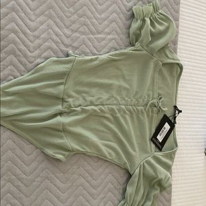 Pretty little thing sage green bodysuit